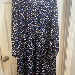 BloomChic Black and Purple Patterned Dress